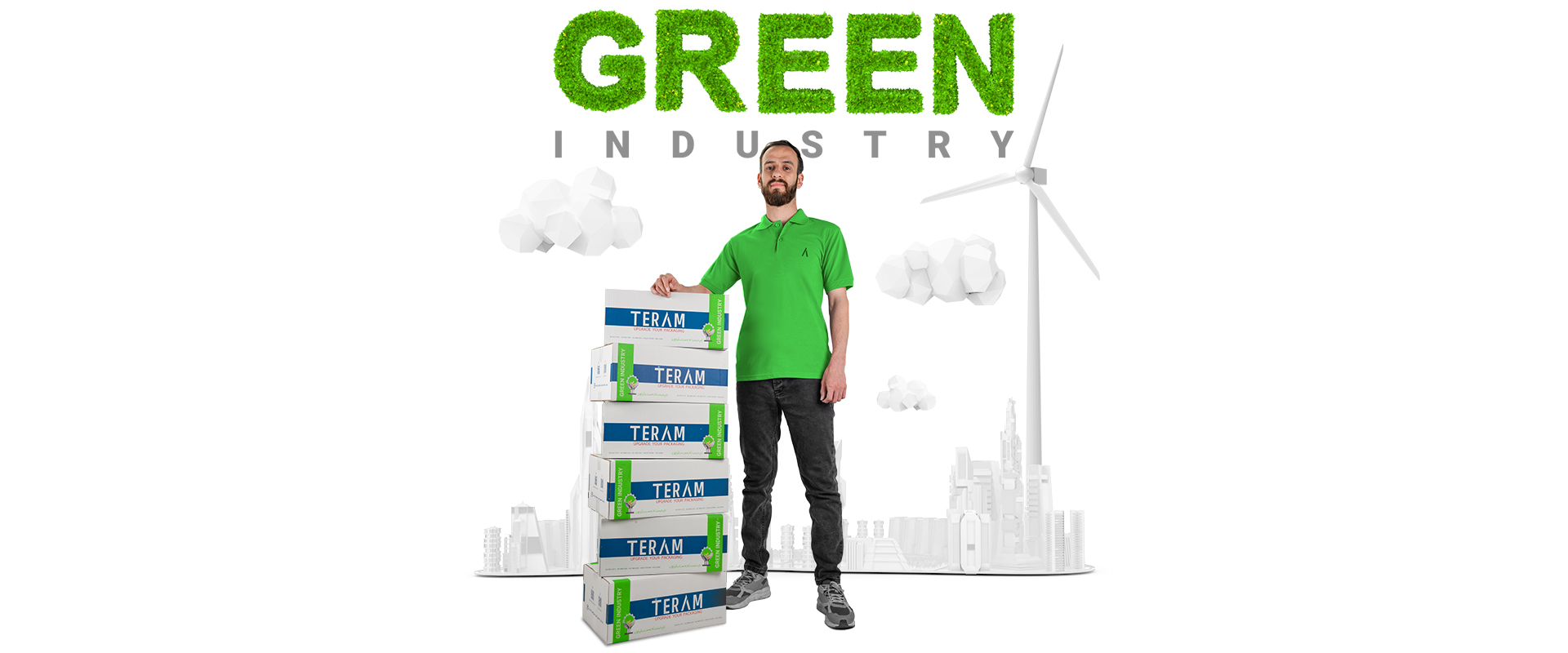 در بسته بندی سبز از مواد قابل بازیافت و سازگار با محیط زیست استفاده می‌شود.
