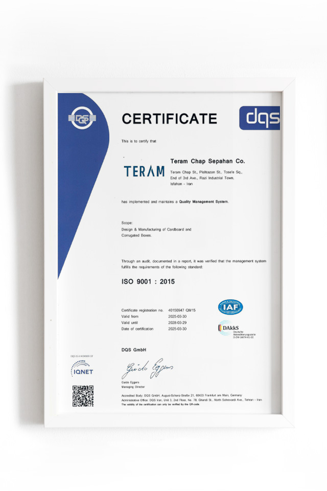 cer002 گواهینامه ISO 9001